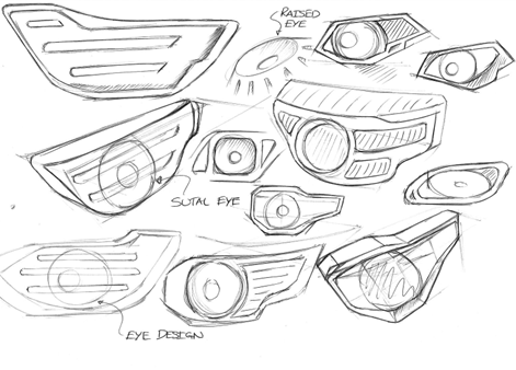 sketches of lighting concepts